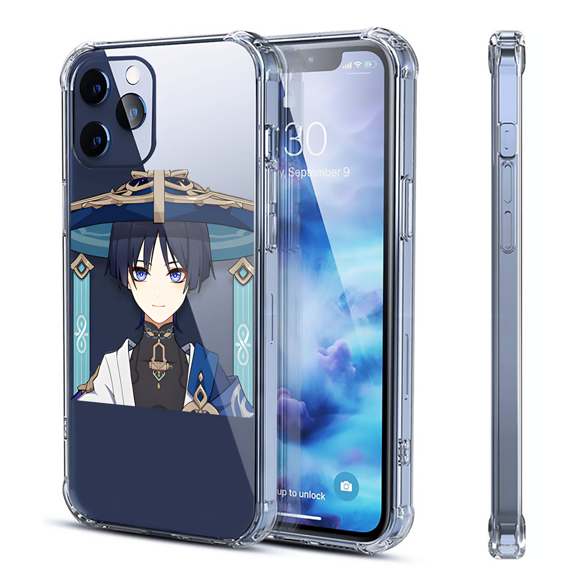 げんし神 さんペい genshin Sanpei 【iPhone 12シリーズ対応】透明スマホケース（クリアソフトケース）